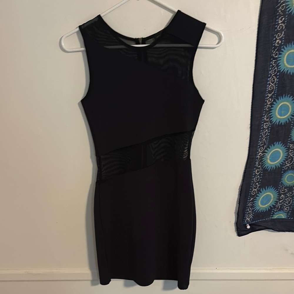 Topshop Black Sheath Mini Cocktail Dress